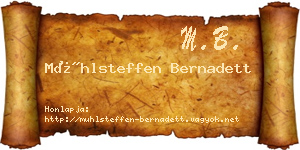 Mühlsteffen Bernadett névjegykártya