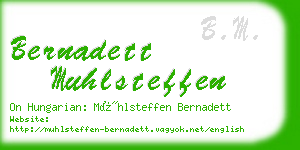 bernadett muhlsteffen business card